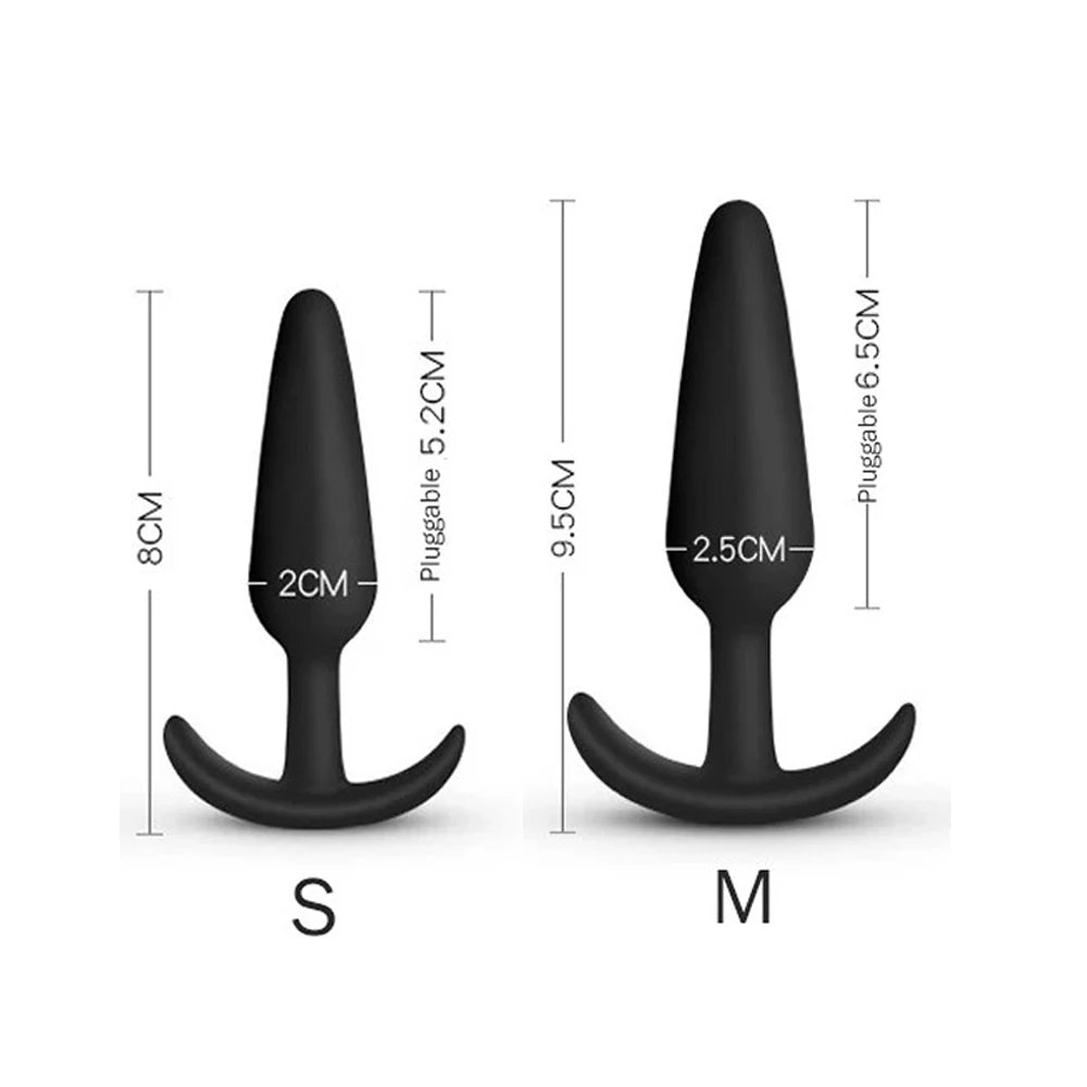 3-Piece Silicone Anal Plug Set – Soft & Flexible Butt Plugs
