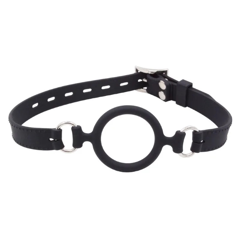 Silicone Ring Gag Mouth Restraint – Open-Mouth Training & Bondage Device for Couples