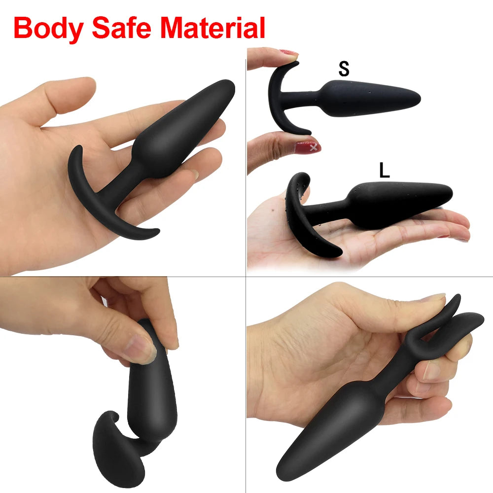 3-Piece Silicone Anal Plug Set – Soft & Flexible Butt Plugs