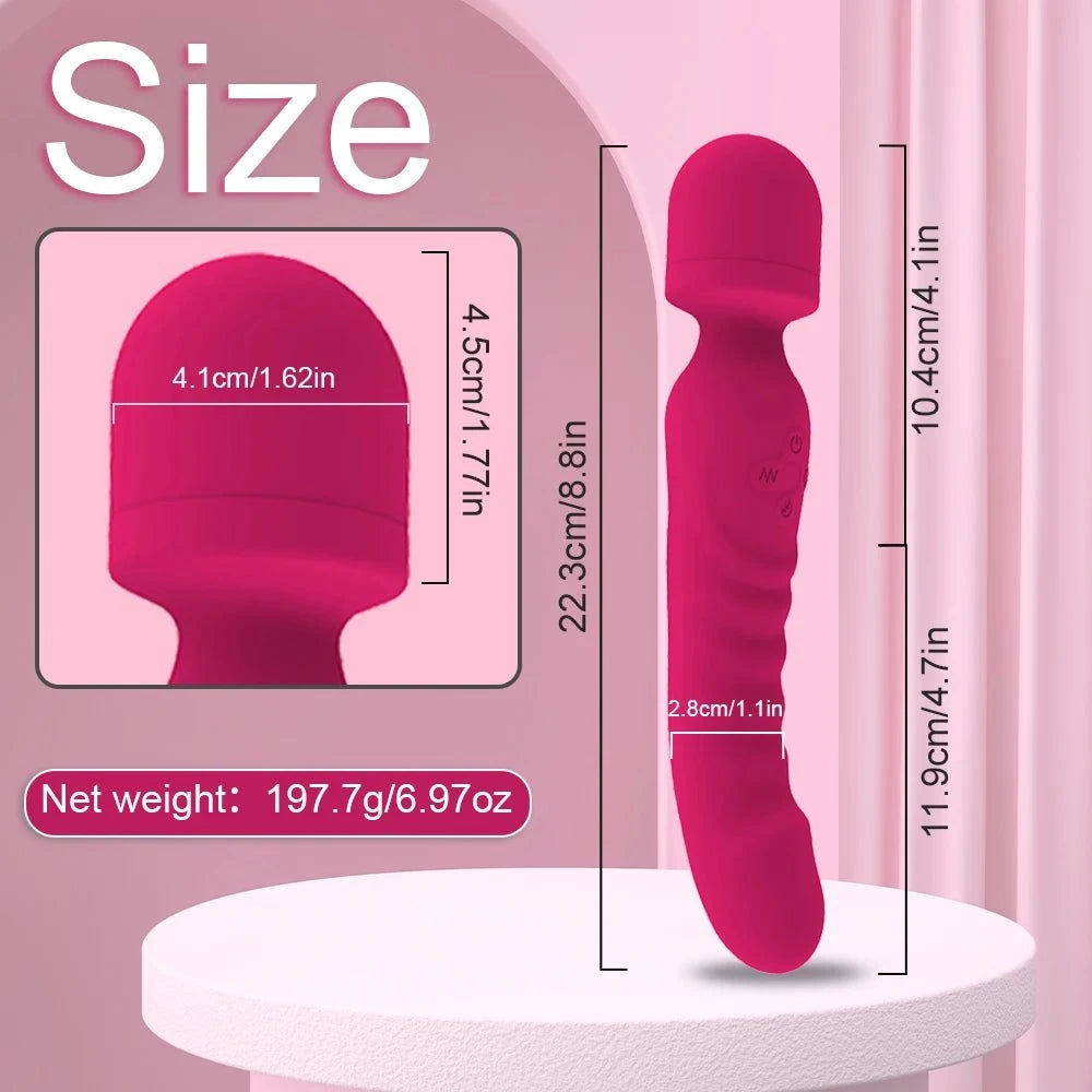 Vibrador AV Magic Wand: estimulador de clítoris de silicona y masajeador del punto G