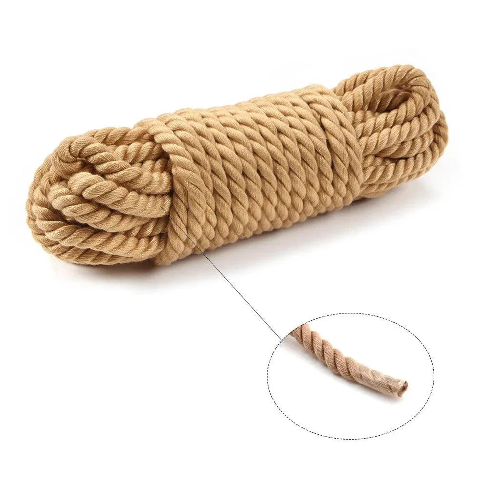 20-meter soft cotton rope for BDSM restraint and bondage play