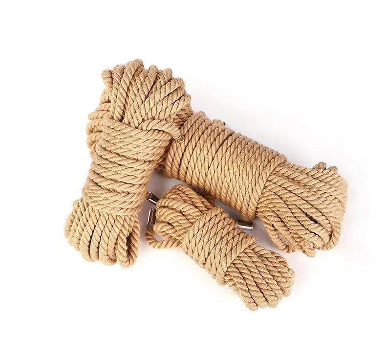 20-meter cotton rope BDSM restraint kit with soft body-friendly cotton for couples' bondage and sensory play