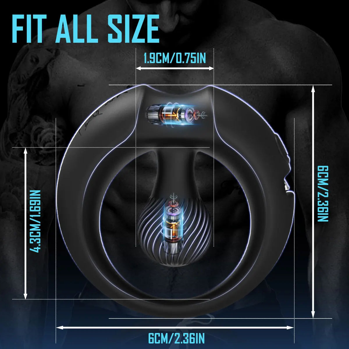 Rechargeable Vibra Ring – Adjustable Silicone Cock Ring for Couples & Delay Ejaculation