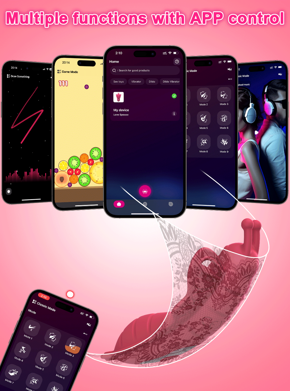 Sexy Adult Female App Control Panty Wearable Vibrator Female Clitoral G Spot Vibration Stimulator Adult Sex Toy for Couple