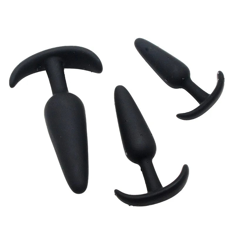 3-Piece Silicone Anal Plug Set – Soft & Flexible Butt Plugs
