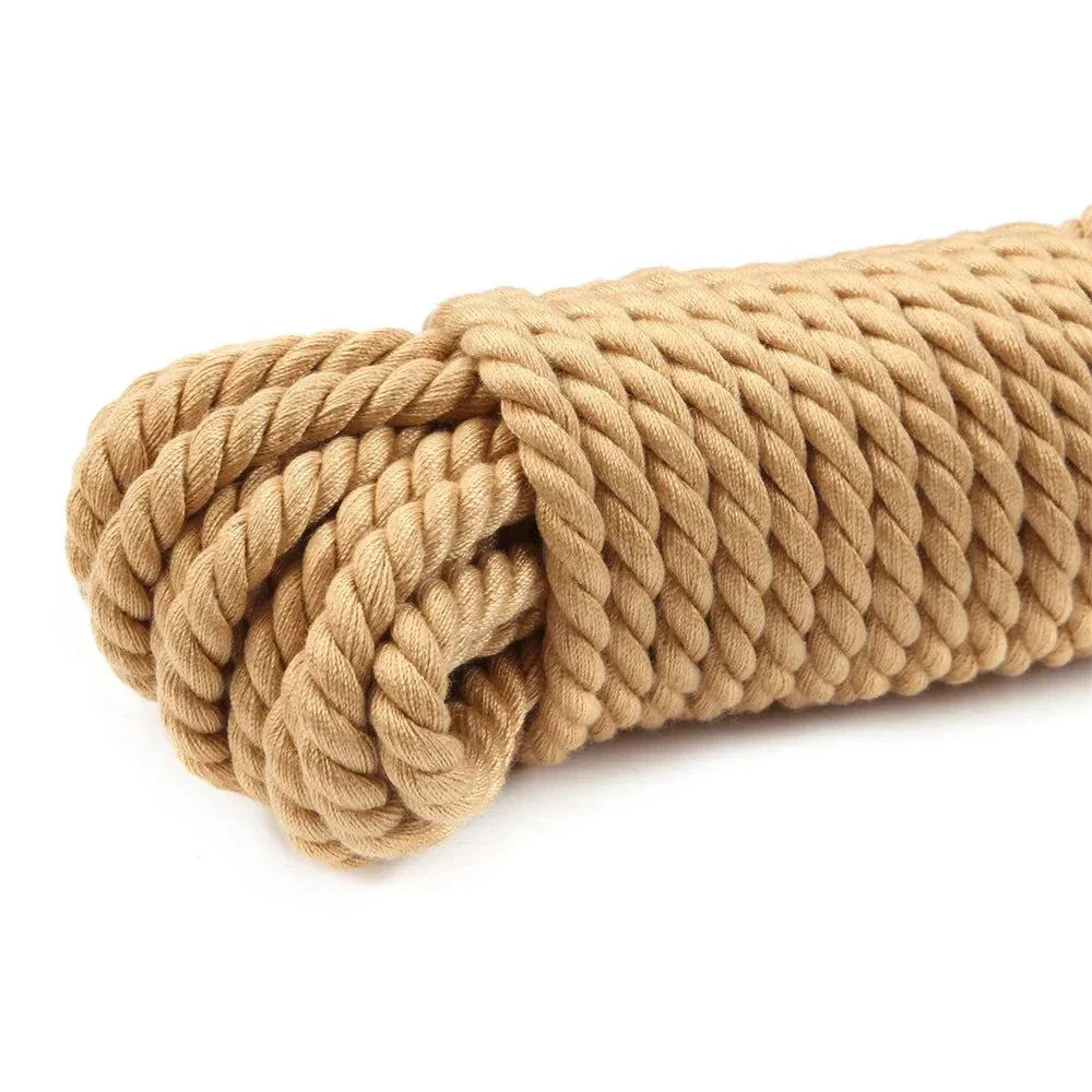 20-meter soft cotton rope for BDSM restraint and bondage play