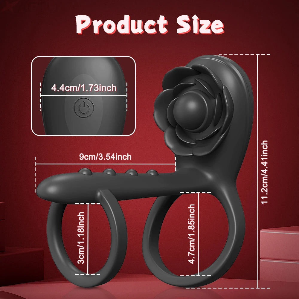 Adjustable Silicone Cock Ring & Extender – Delay Ejaculation & Dual Stimulation Device