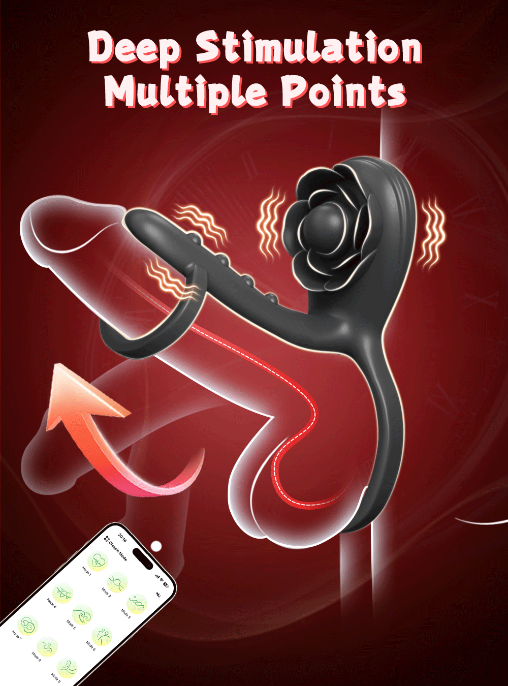 Adjustable Silicone Cock Ring & Extender – Delay Ejaculation & Dual Stimulation Device