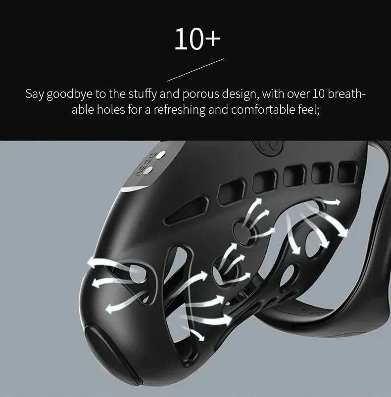 Wireless remote control electric shock male chastity cage with breathable holes for comfort