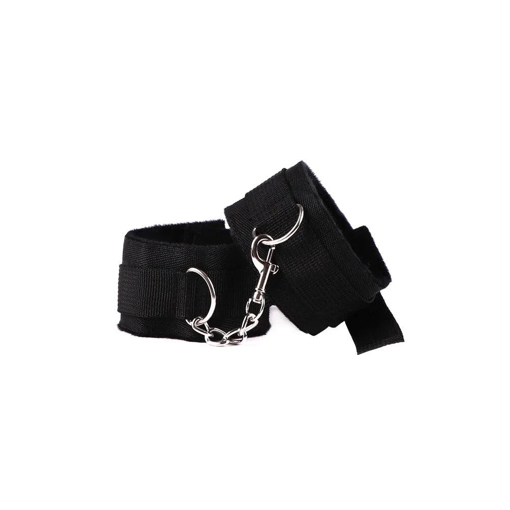 Soft Plush Fur BDSM Handcuffs / Ankle Cuffs — Comfort Restraint Set