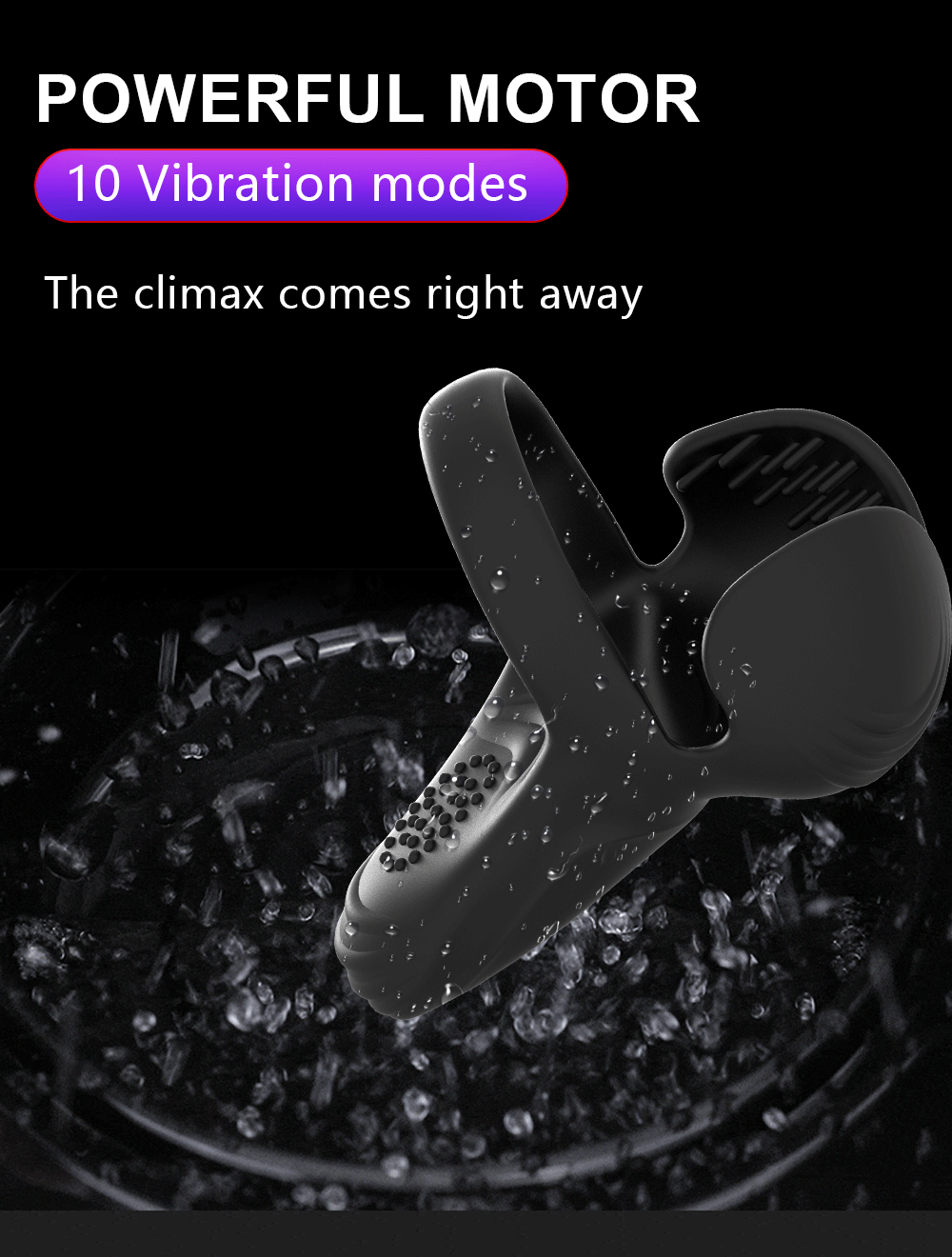 Silicone Remote Control Vibrating Cock Ring — Penis Ring with Strong Vibrations