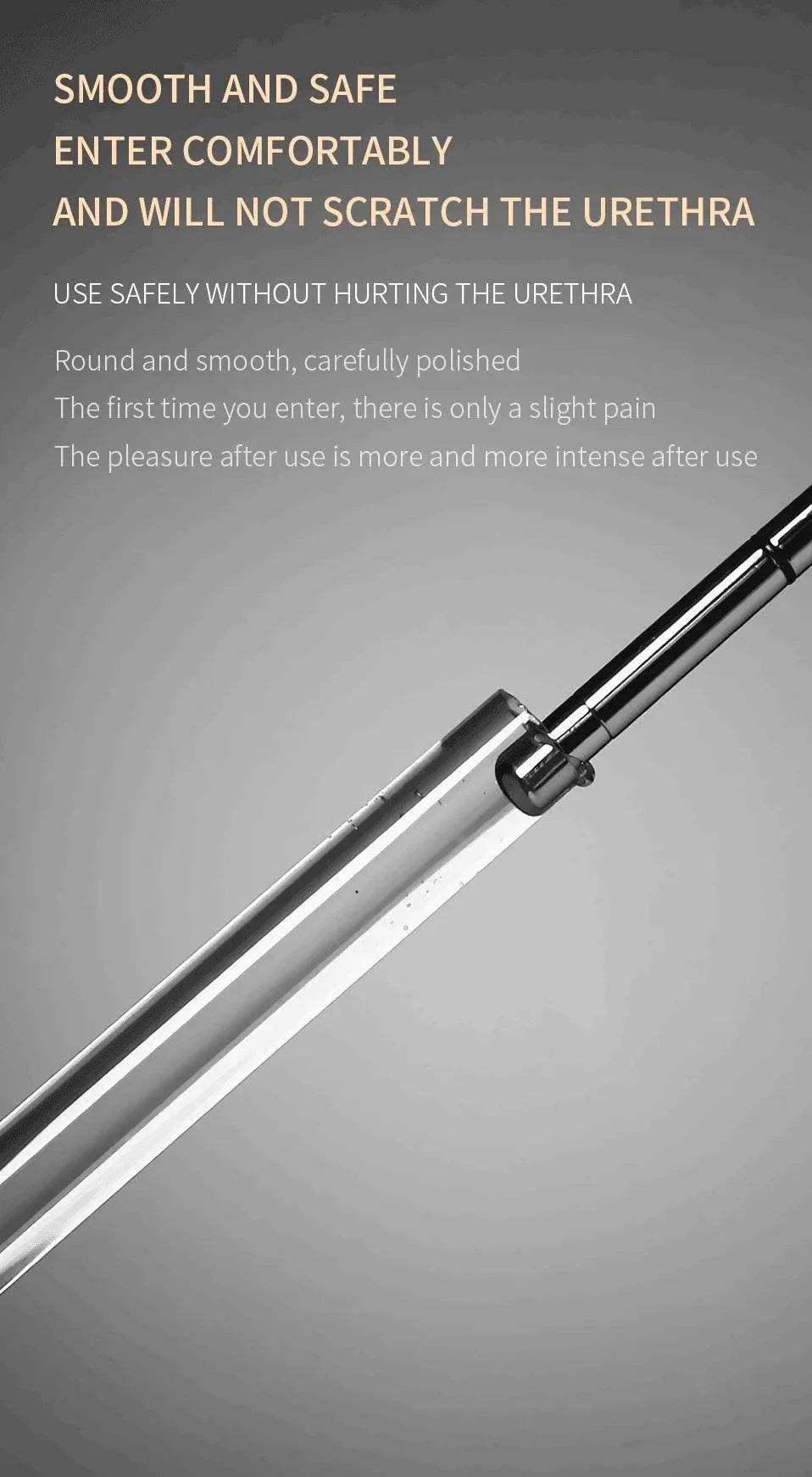 JEUSN Male Urethral Vibrator and Electro Shock Dilator set with smooth polished stainless steel design for safe urethral stimulation