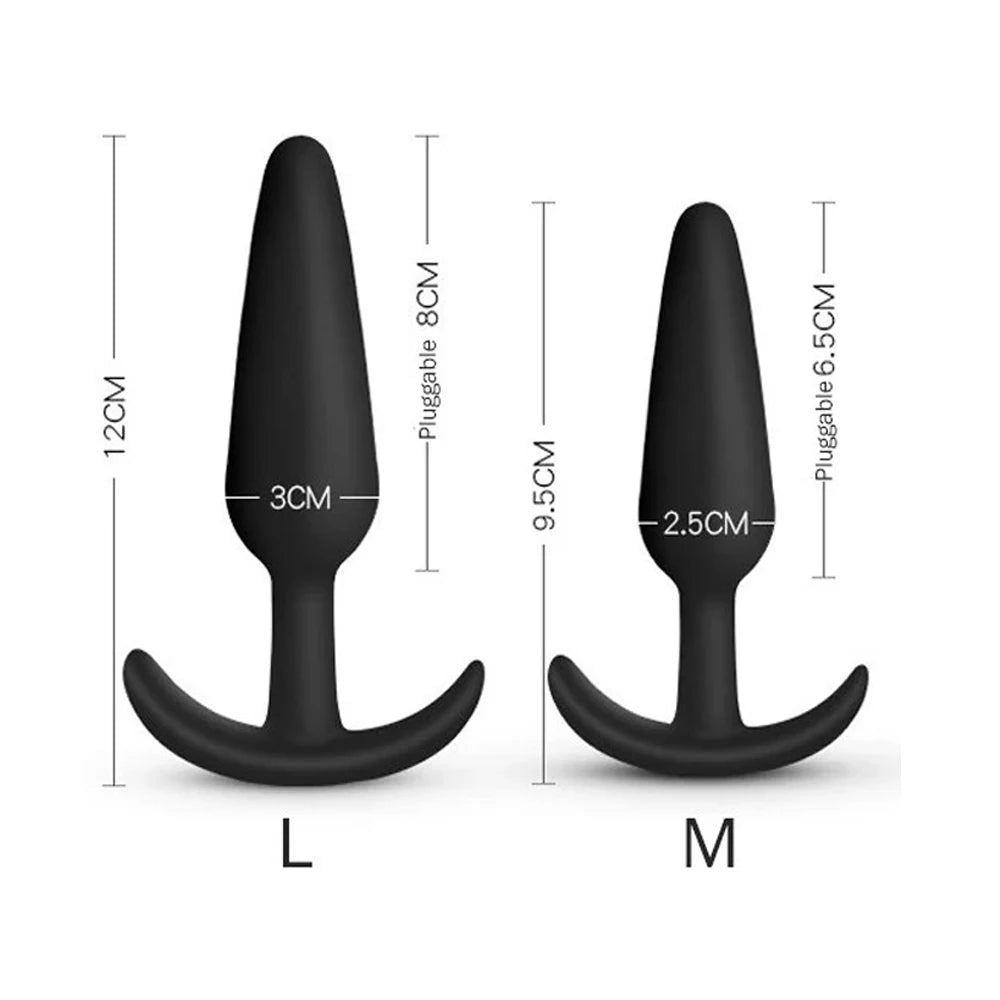 3-Piece Silicone Anal Plug Set – Soft & Flexible Butt Plugs