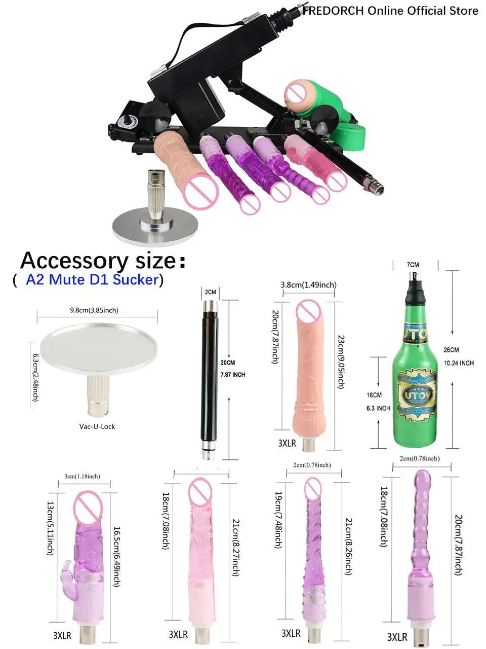 Automatic sex machine with adjustable thrust, remote and app control, multiple mounts and attachments for customizable pleasure