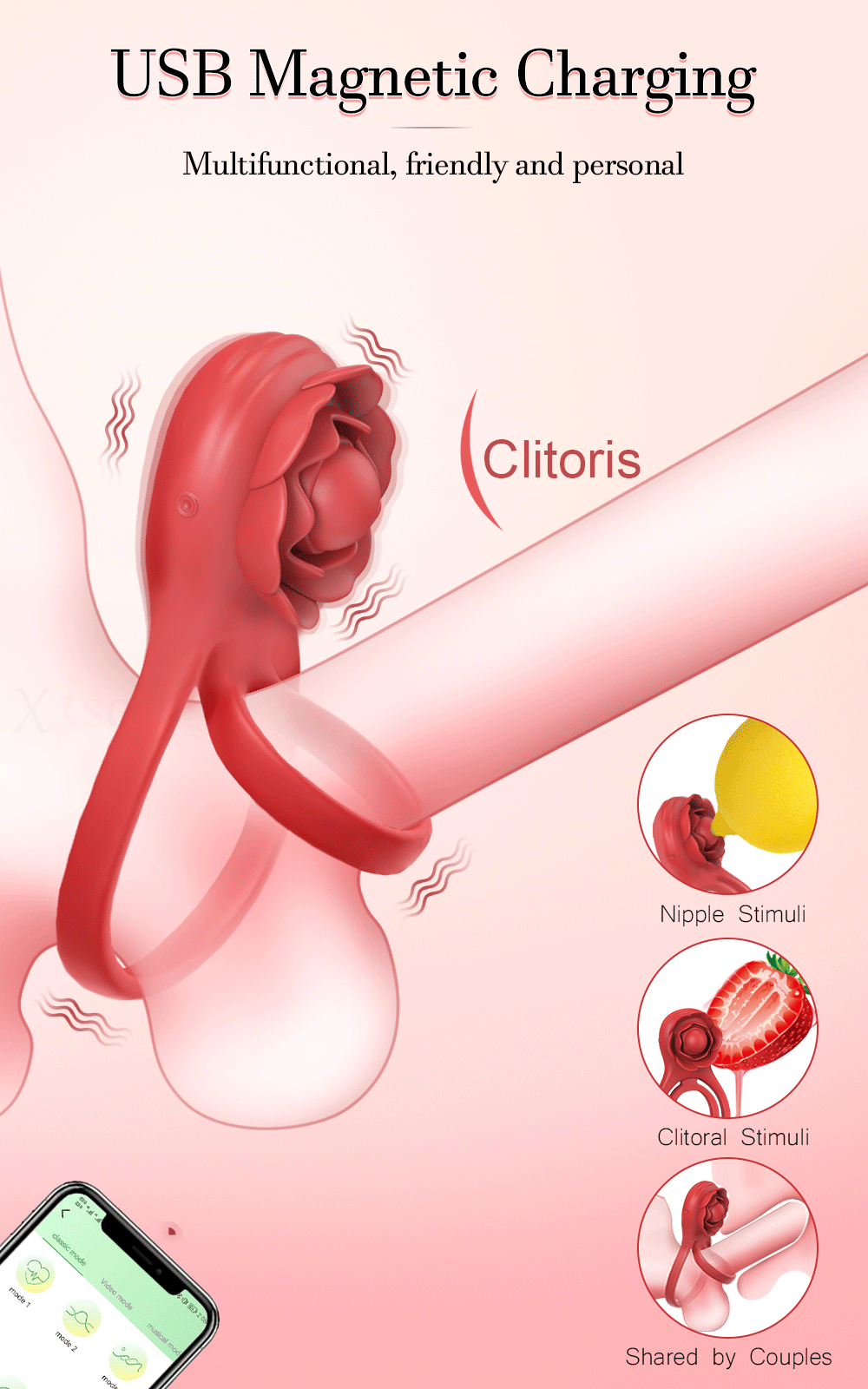 Adjustable Silicone Cock Ring & Extender – Delay Ejaculation & Dual Stimulation Device