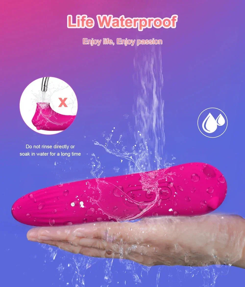 Powerful Clitoris Sucking Vibrator with waterproof design and ergonomic shape in pink color