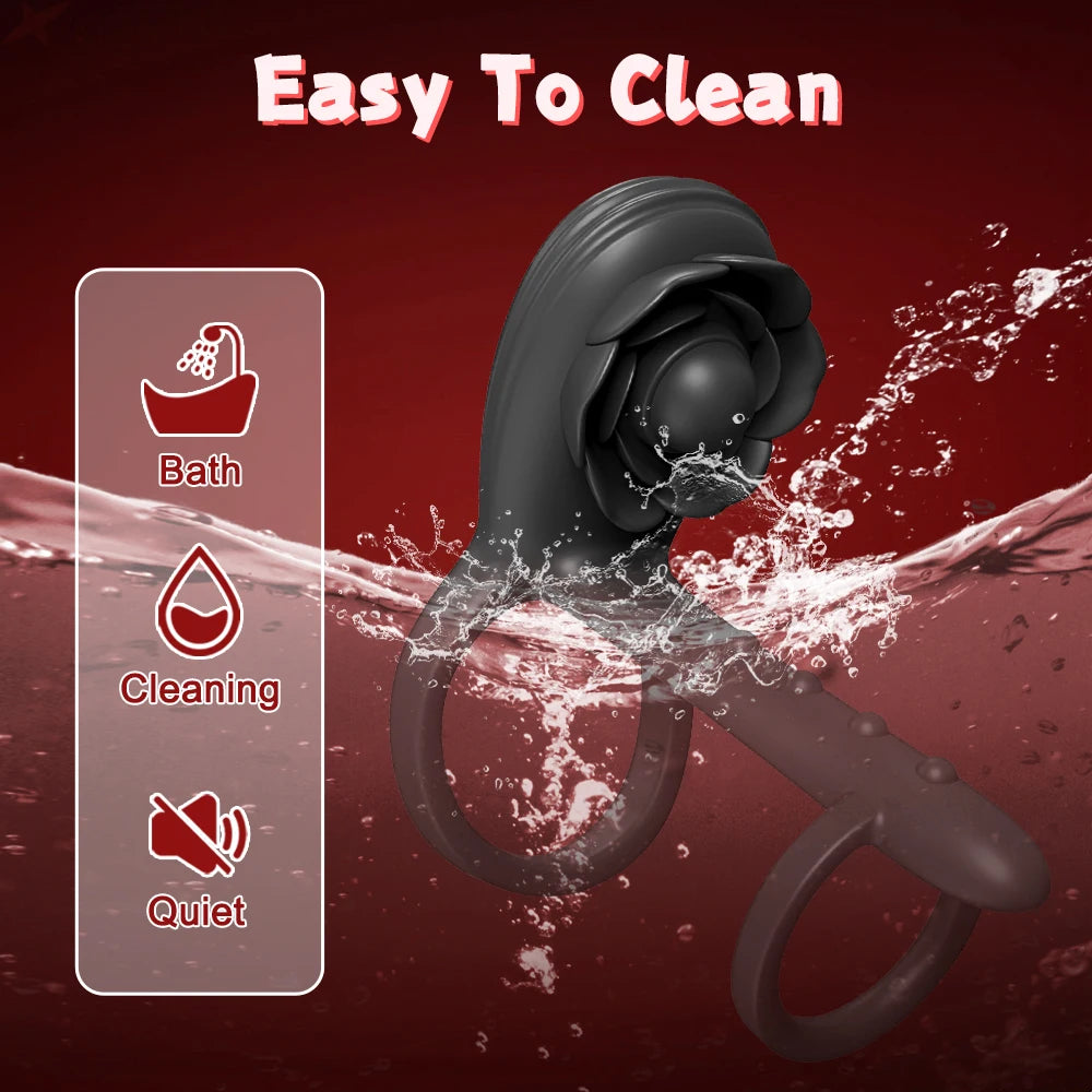 Adjustable Silicone Cock Ring & Extender – Delay Ejaculation & Dual Stimulation Device
