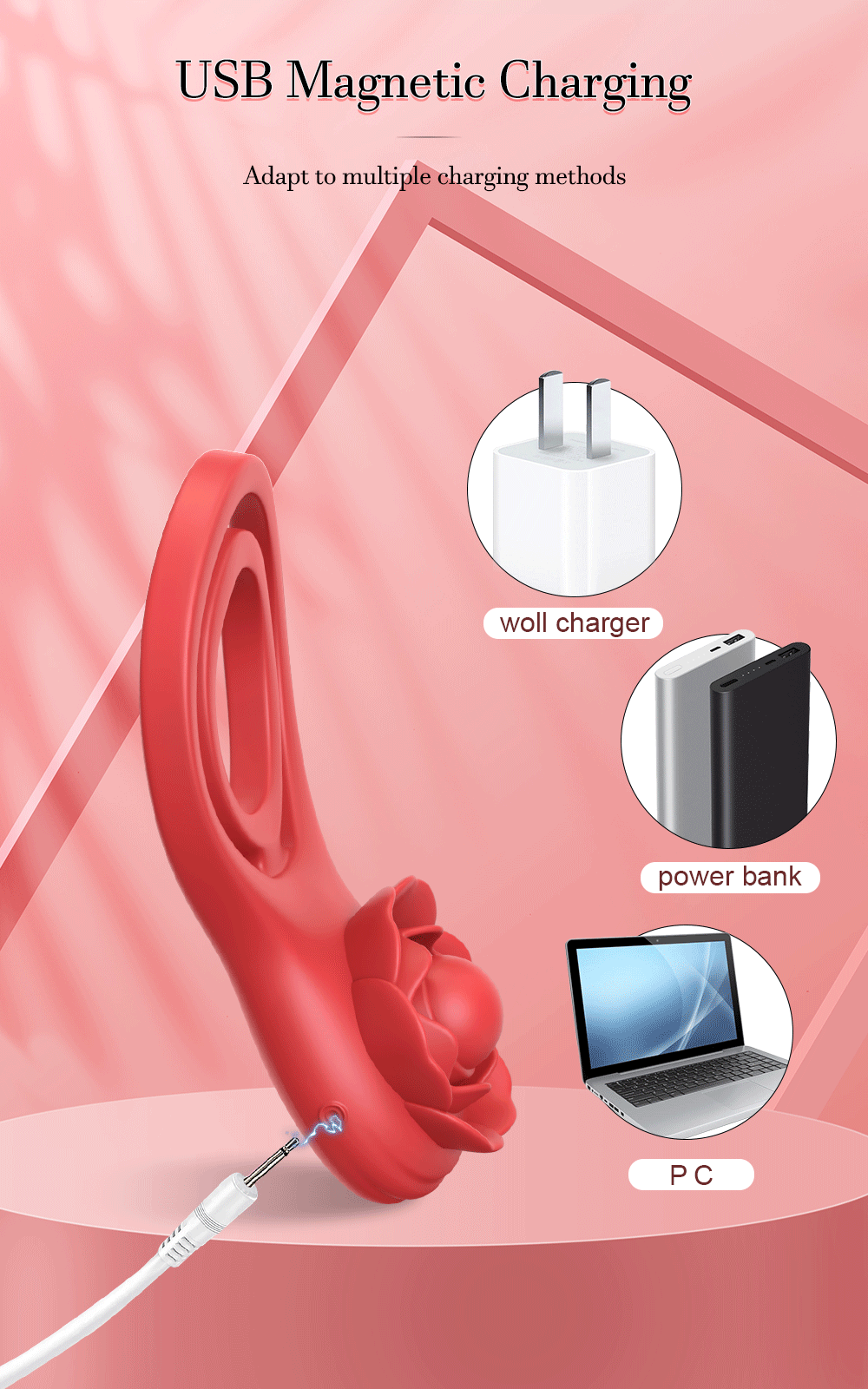 Adjustable Silicone Cock Ring & Extender – Delay Ejaculation & Dual Stimulation Device