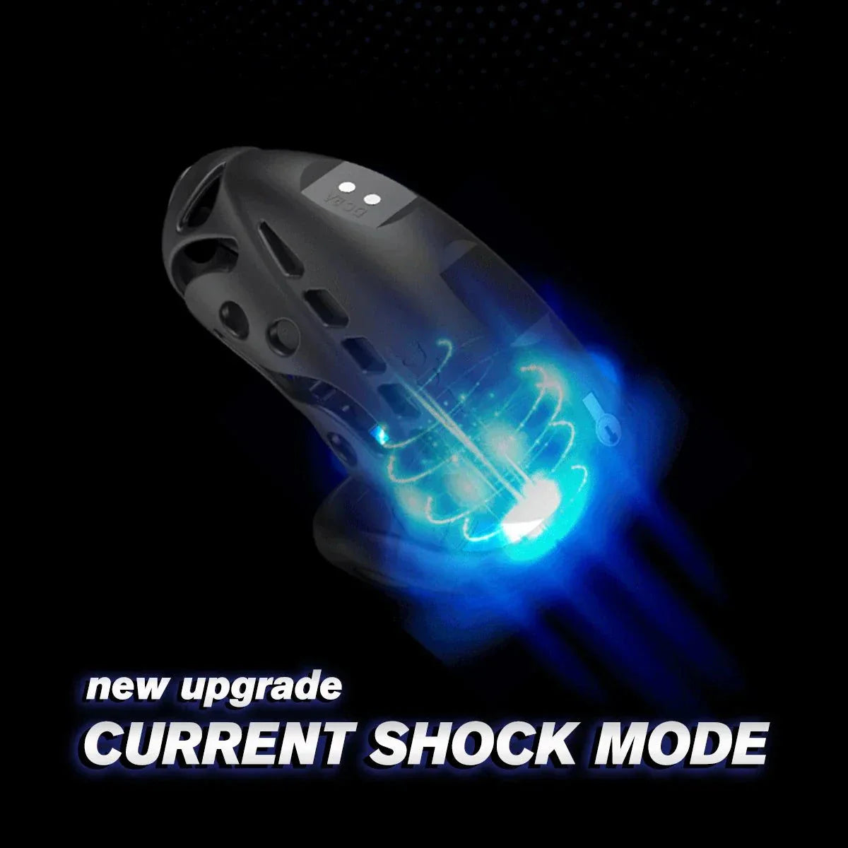 Wireless remote control electric shock male chastity cage with urethral lock in current shock mode design