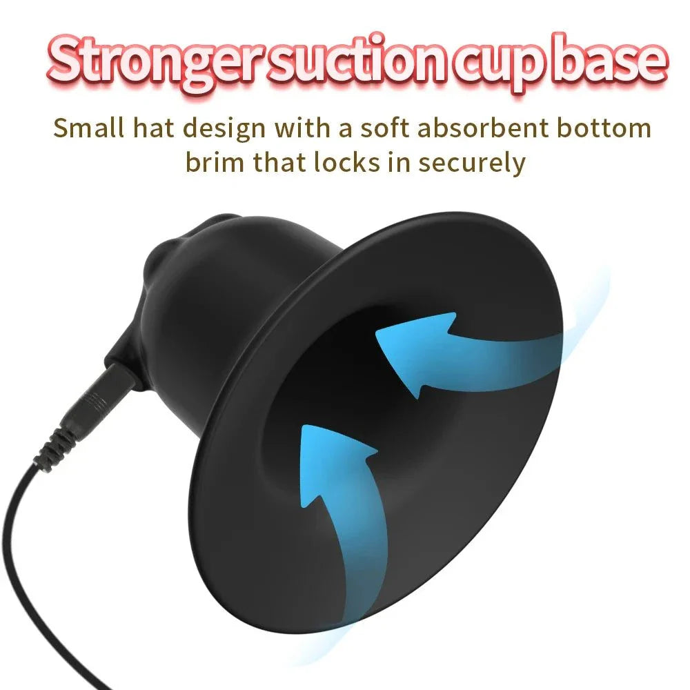 Electric shock nipple clamps with stronger suction cup base and soft absorbent bottom brim for secure locking