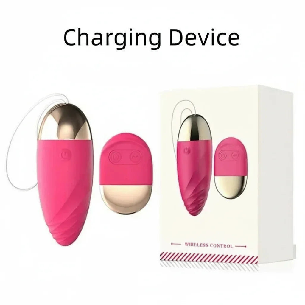 Wireless remote control vibrating bullet love egg with charging device and packaging box