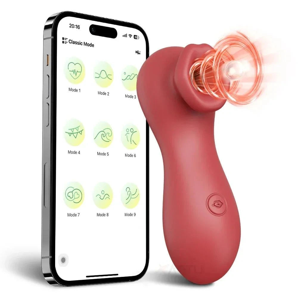 APP-Controlled Sucking Vibrator — Clit & Nipple Stimulator with Suction + Vibration
