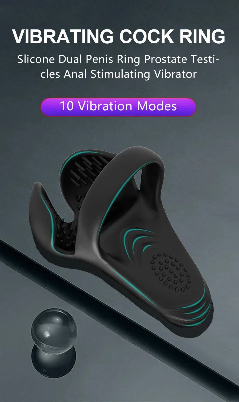 Silicone Remote Control Vibrating Cock Ring — Penis Ring with Strong Vibrations