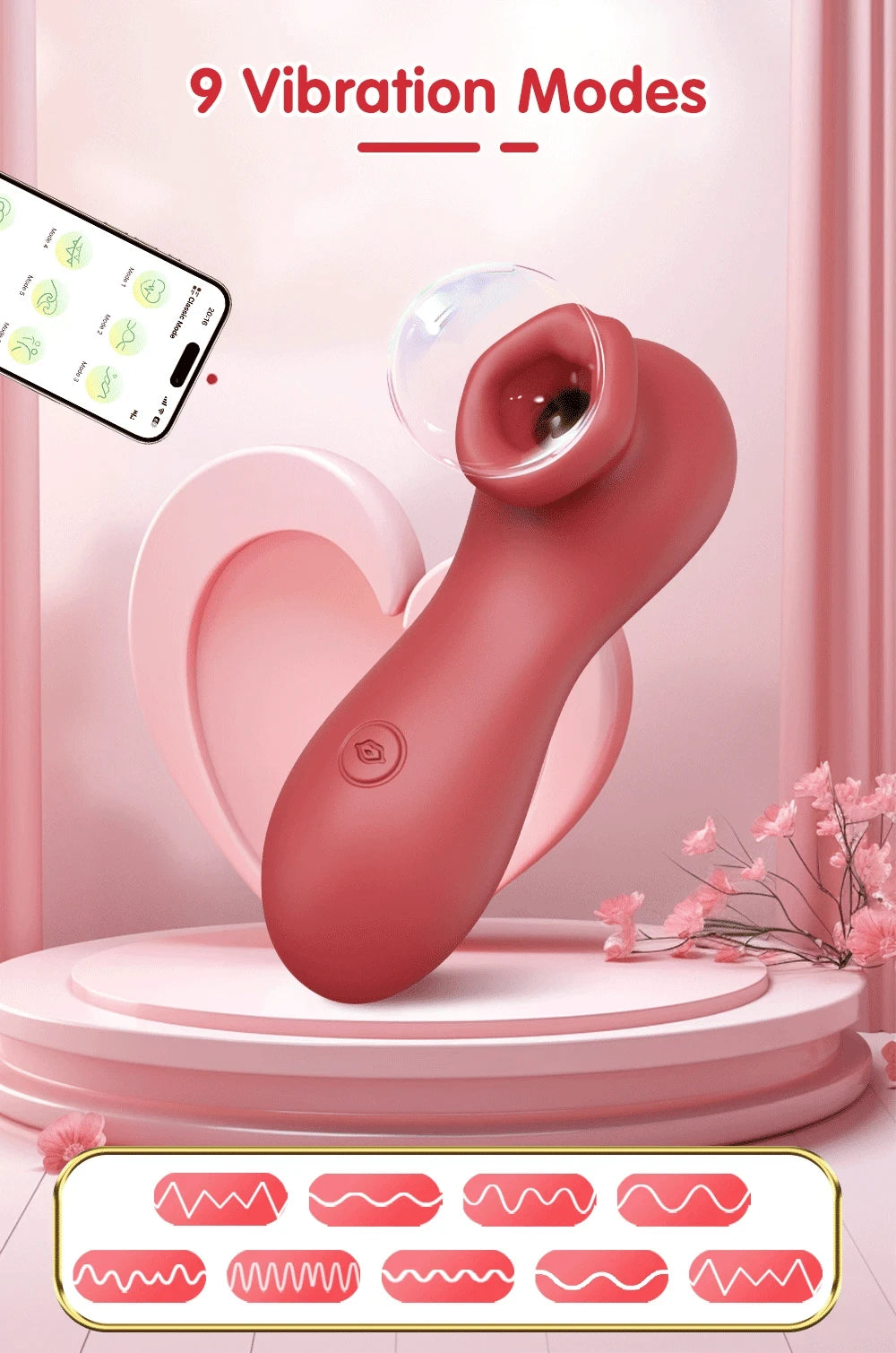 APP-Controlled Sucking Vibrator — Clit & Nipple Stimulator with Suction + Vibration