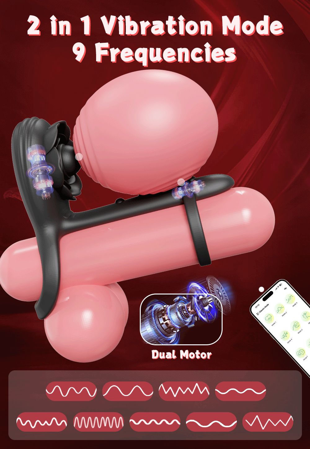 Adjustable Silicone Cock Ring & Extender – Delay Ejaculation & Dual Stimulation Device