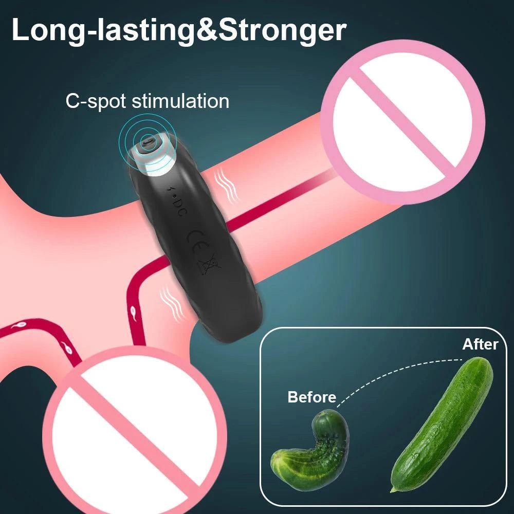Vibrating Cock Ring — Stronger Erection & Ejaculation Delay for Men & Couples