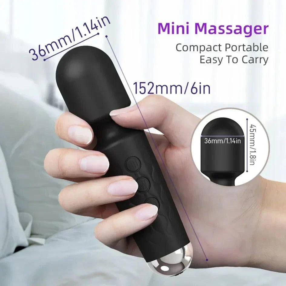20-Speed Powerful AV Vibrator compact mini massager for G-spot, clitoral, and nipple stimulation