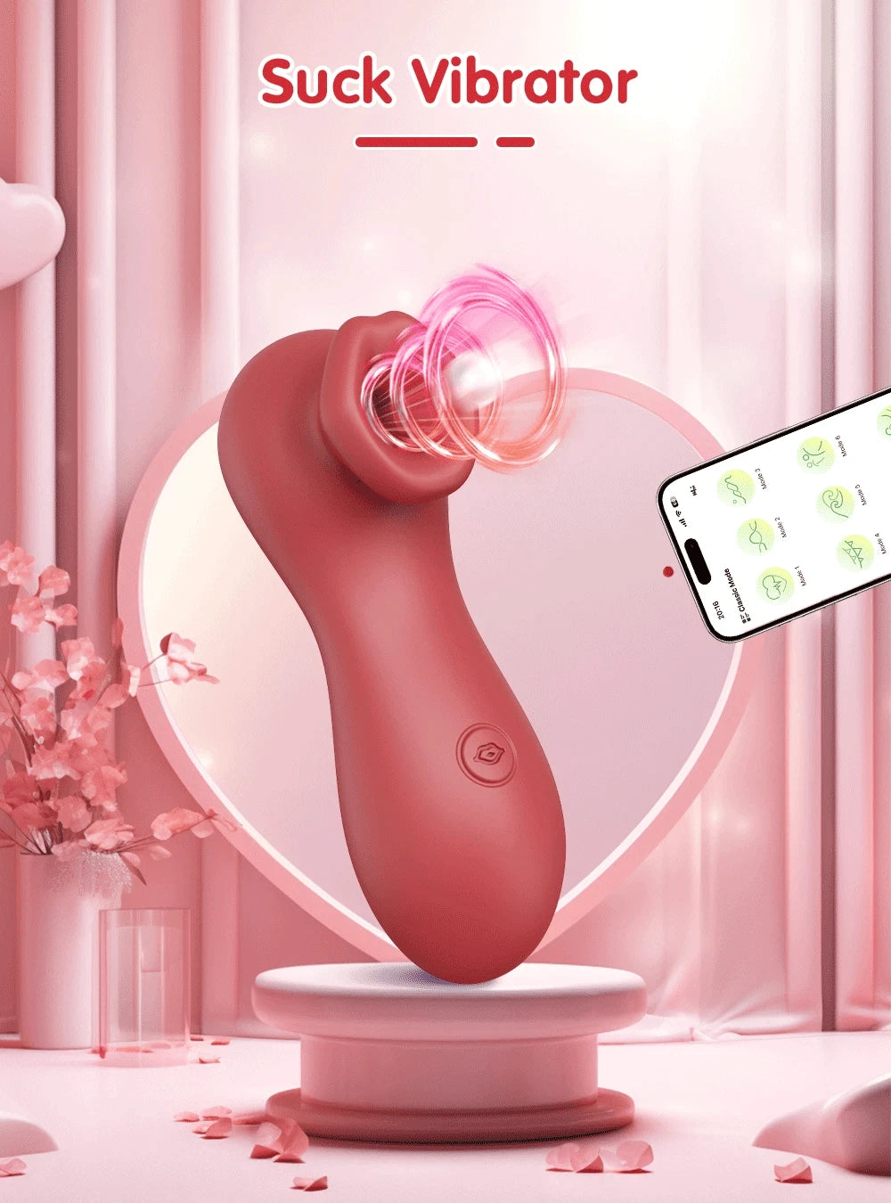 APP-Controlled Sucking Vibrator — Clit & Nipple Stimulator with Suction + Vibration