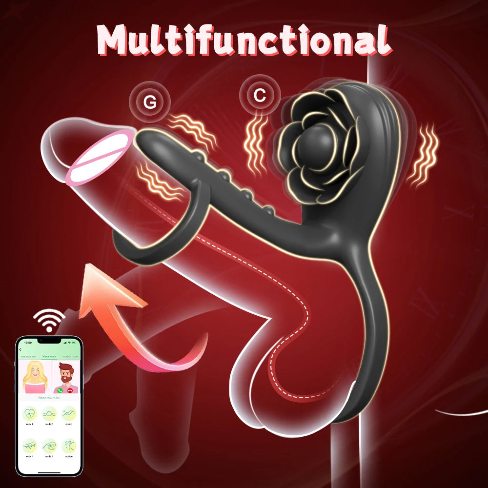 Adjustable Silicone Cock Ring & Extender – Delay Ejaculation & Dual Stimulation Device