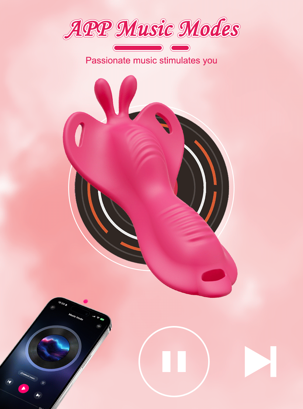Sexy Adult Female App Control Panty Wearable Vibrator Female Clitoral G Spot Vibration Stimulator Adult Sex Toy for Couple