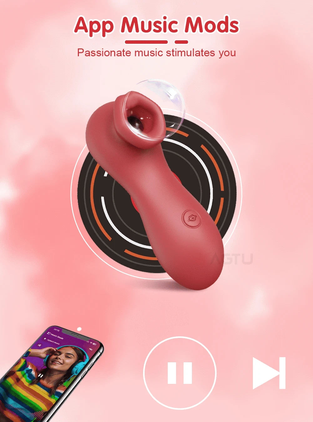 APP-Controlled Sucking Vibrator — Clit & Nipple Stimulator with Suction + Vibration