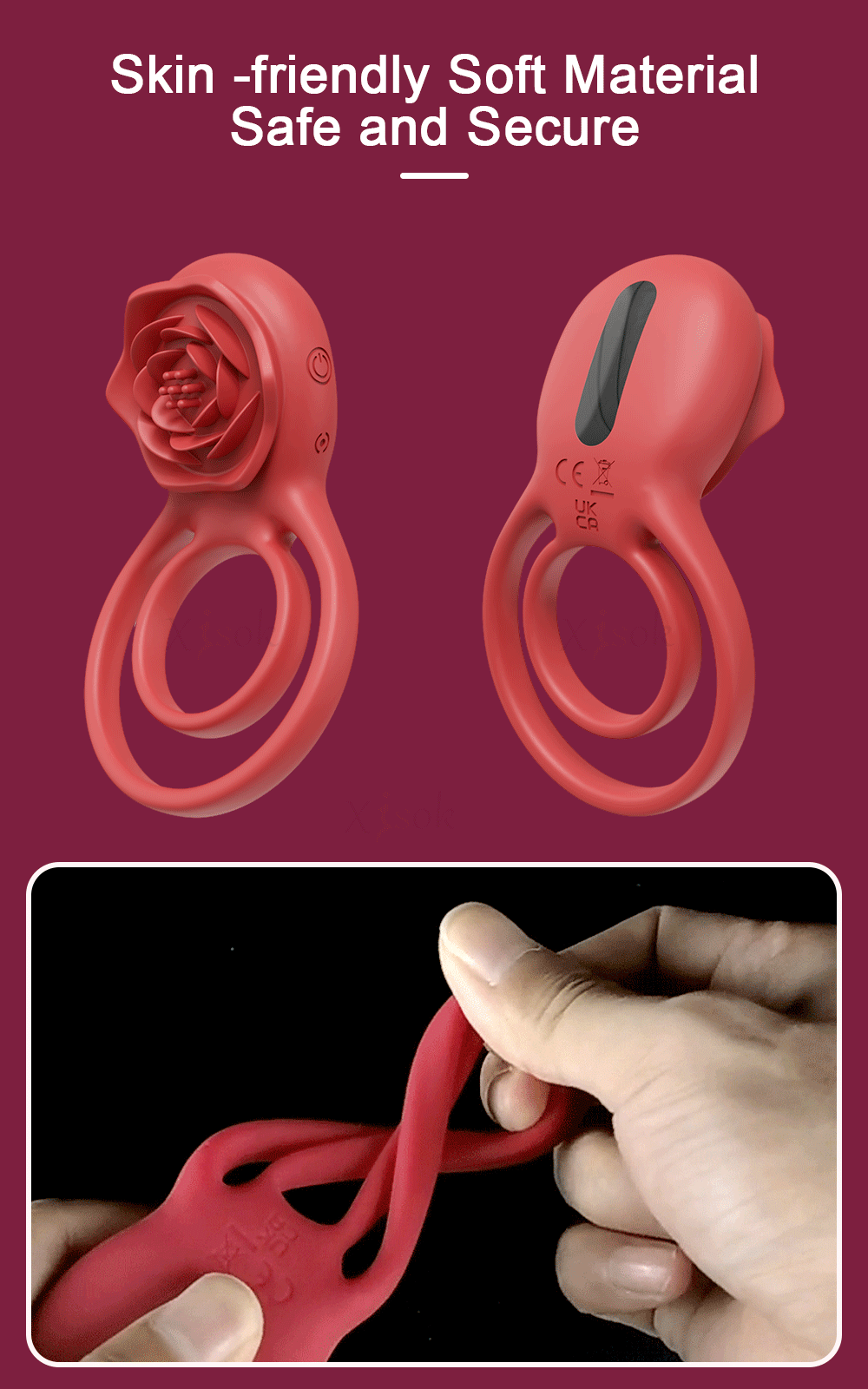 Adjustable Silicone Cock Ring & Extender – Delay Ejaculation & Dual Stimulation Device