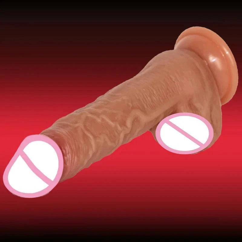Realistic Telescopic Rotating Vibrator Dildo — Heated, Rotating & Telescopic Pleasure Stick