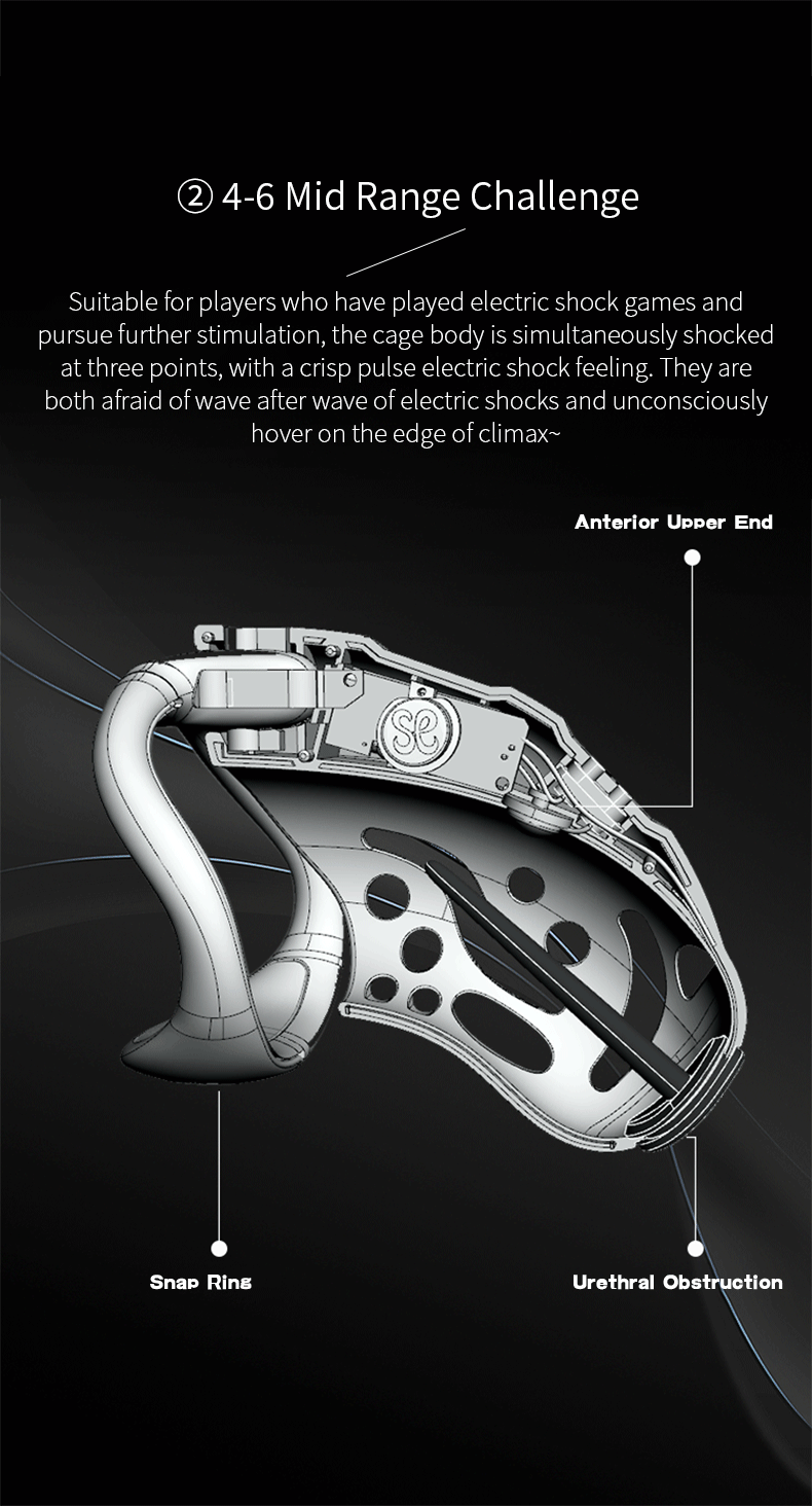 Wireless remote control electric shock male chastity cage with urethral lock and customizable fit
