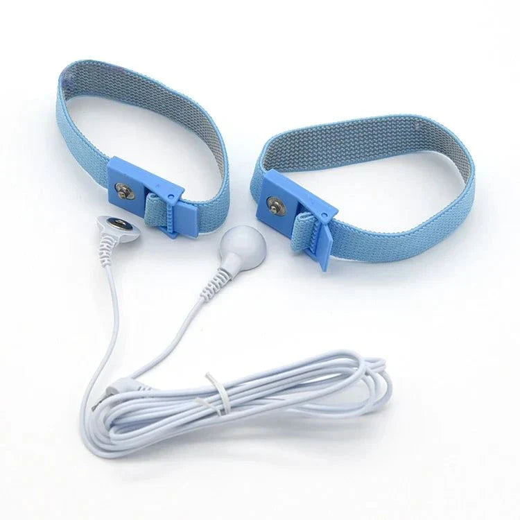 Varied Electro-Shock Penis Ring with adjustable straps and electro-stim wires for prostate and urethra stimulation