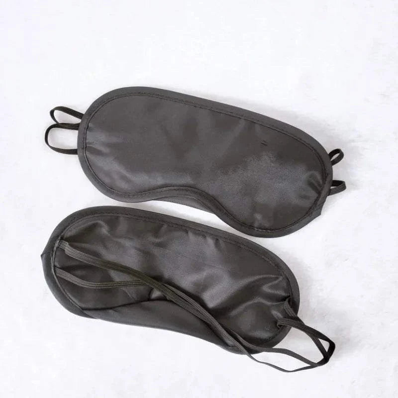 Black padded blindfold for sensory play in bondage set