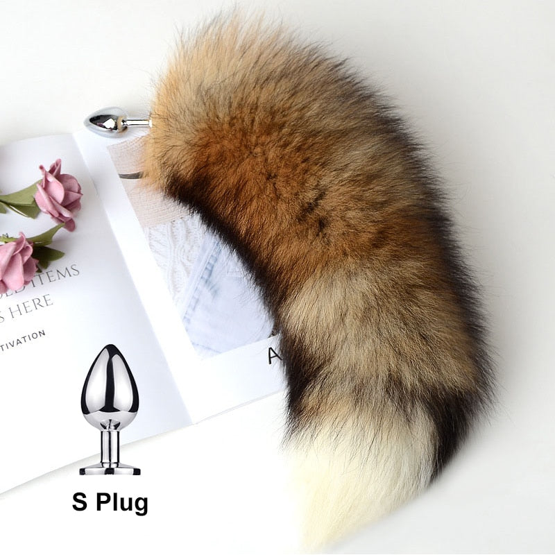 Anal Plug Real Fox Tail