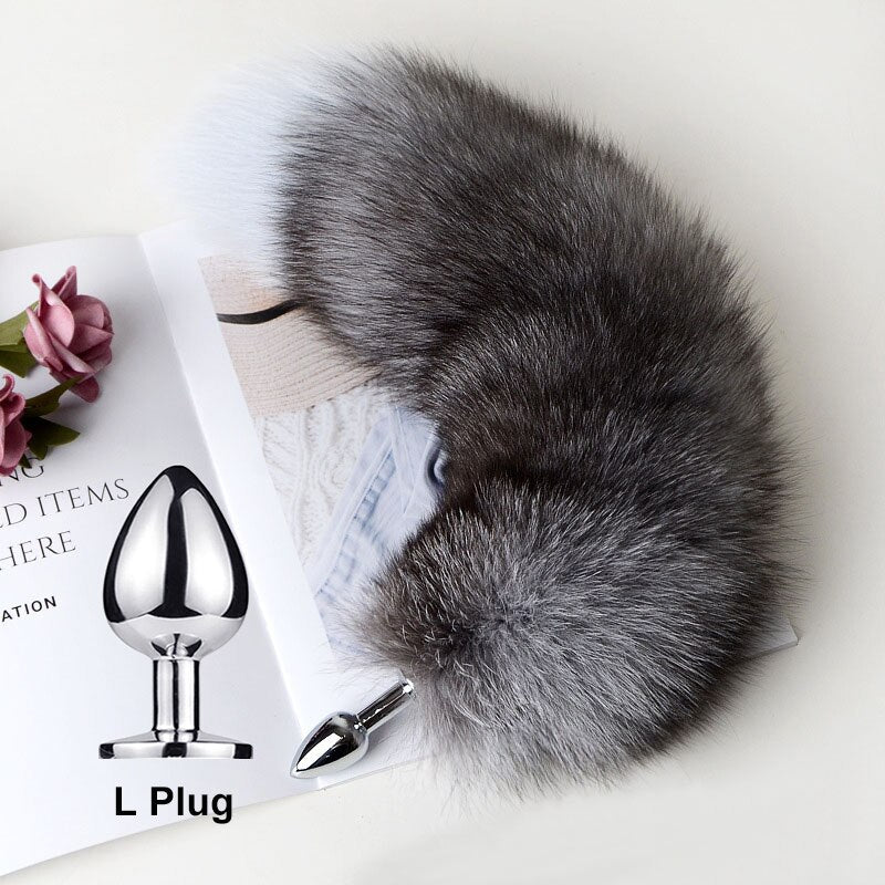 Anal Plug Real Fox Tail