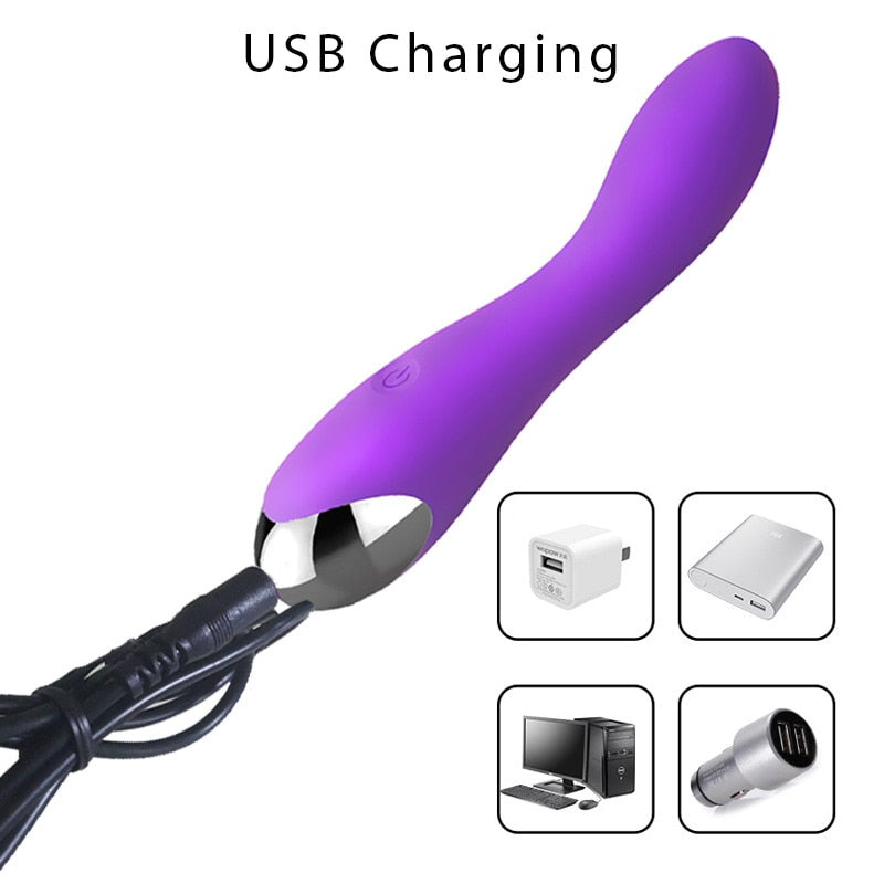 Clitoris G Vibrator and Dildo USB Rechargeable 20 Speed