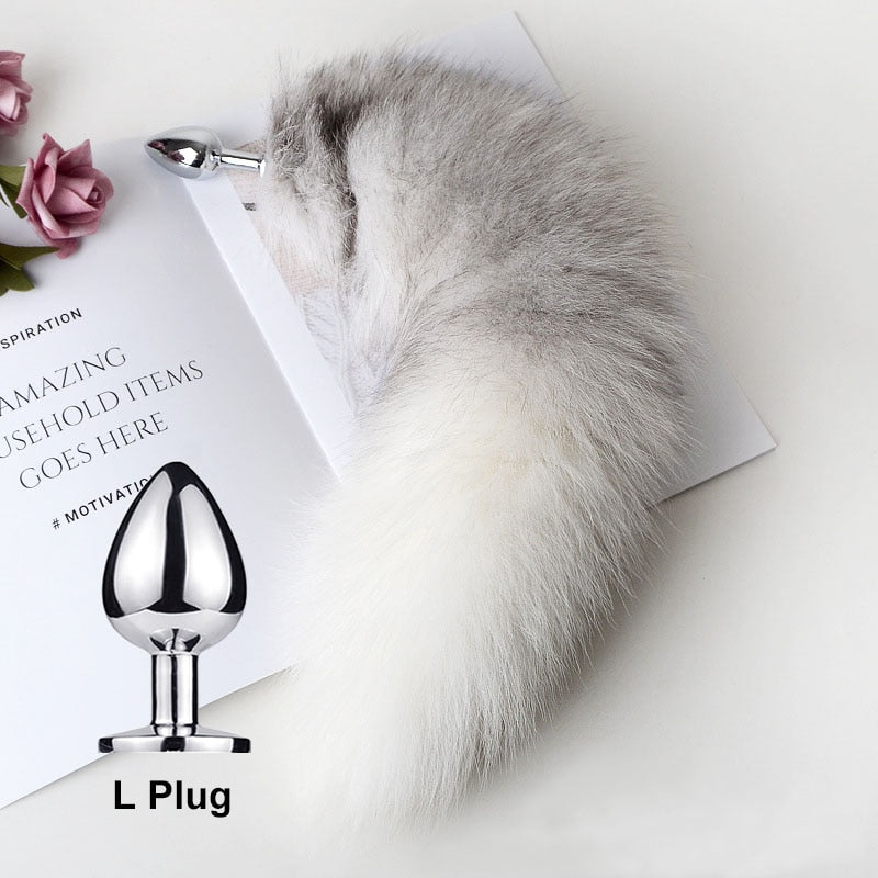 Anal Plug Real Fox Tail