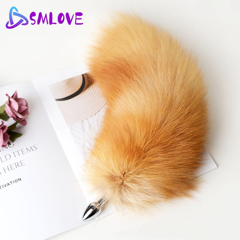 Anal Plug Real Fox Tail