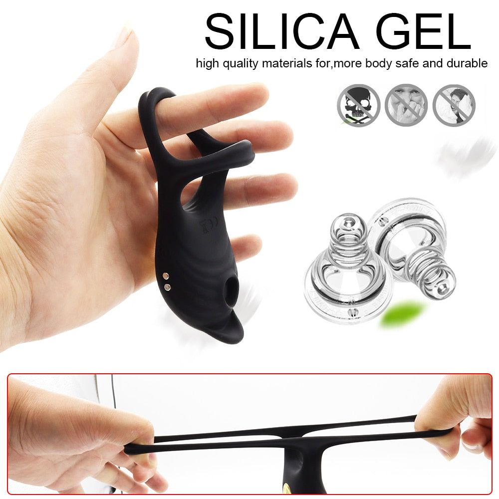 Penis Ring Vibrator for Adult Remote Contro operated