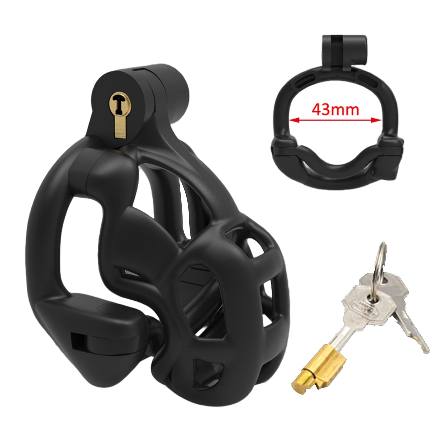 Double-Lock Chastity Device Male Cock Cage