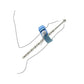Varied Electro-Shock Penis Ring with blue strap and metal prostate and urethra stimulator for electro-stim play