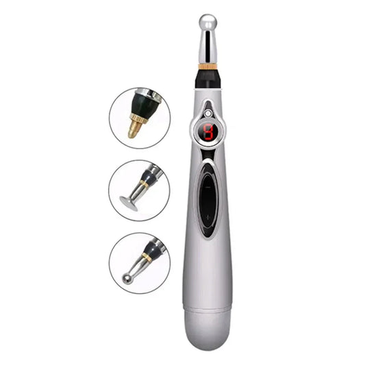 Electric Shock Wand e-stim device with interchangeable heads for body and erogenous zone stimulation