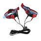 Varied Electro-Shock Penis Ring with red straps and electro-stim wires for penis, prostate, and urethra stimulation